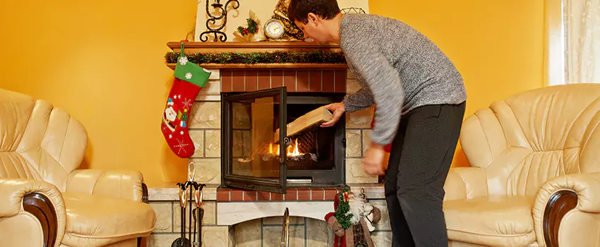 Rusted Metal Fireplace Restoration in Mountain Brook, Alabama